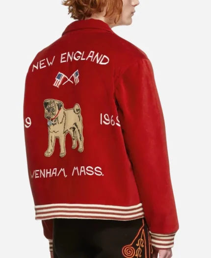 BTS V Bode Wenham Souvenir Red Wool Jacket