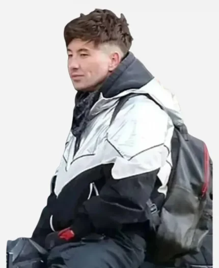 Barry Keoghan Crime 101 Black and Silver Track Jacket