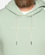 Be Nicer To People Colorblock Hoodie - Green