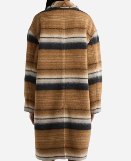 Beef S02 Lindsay Crane-Martin Tan Black Striped Coat