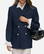 Billie Eilish Hit Me Hard And Soft The Tour Premiere Navy Blue Double Breasted Blazer