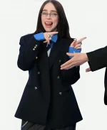 Billie Eilish Hit Me Hard and Soft The Tour 2026 UK Premiere Oversized Blazer - Navy Blue