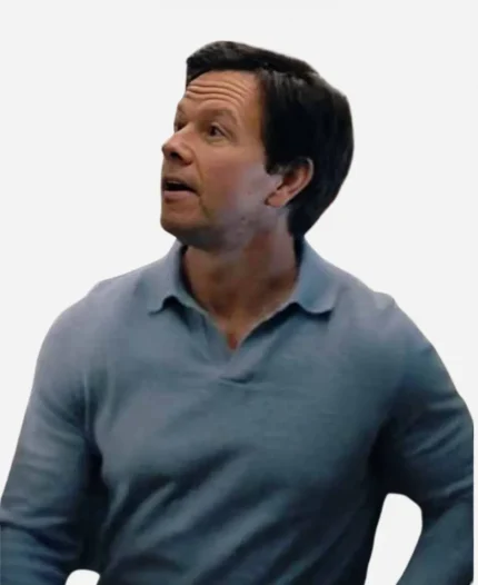 Brad Lewison Movie Balls Up 2026 Mark Wahlberg Grey Polo Shirt