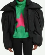 Camille Tv Series Emily In Paris S04 Camille Razat Black Padded Ski Jacket