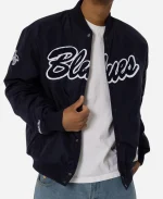 Carlton 1995 Nylon Bomber Jacket In Navy Blue