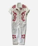 Caroline Lagerfelt TV Series Sweet Magnolias S04 Paula Vreeland Red Floral Jumpsuit
