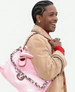 Chanel Cruise Show 2026 A$AP Rocky Tan Suede Leather Jacket