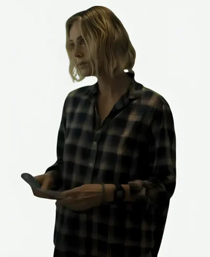 Charlize Movie Theron Apex 2026 Sasha Plaid Shirt