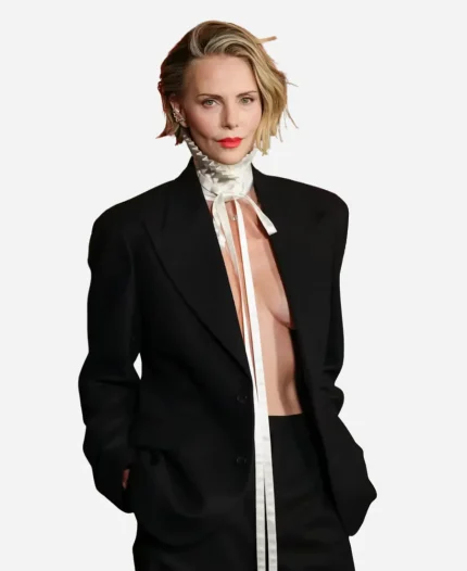 Charlize Theron Apex 2026 Premiere Black Blazer