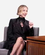 Charlize Theron Late Night With Seth Meyers S13 NYC 2026 Alexander McQueens Blazer