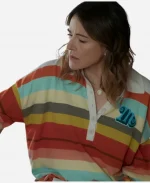 Christa Miller Shrinking S03 Striped Polo Sweatshirt