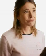 Christa Miller Shrinking S3 I Heart LA Sweatshirtn Pink