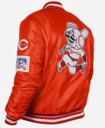 Cincinnati Reds Retro Classic Rib Satin Bomber Jacket