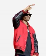 CinemaCon 2026 Snoop Dogg Red Wool Varsity Jacket