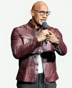 CinemaCon 2026 The Rock Leather Jacket