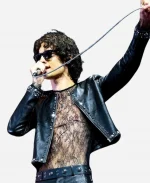 Coachella 2026 Sombr Studded Leather Jacket