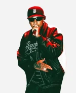 Coachella 2026 Tyga Black Leather Jacket