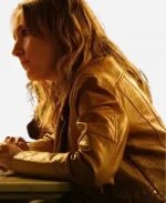 Code of Silence Metallic Rose Ayling-Ellis Gold Leather Jacket