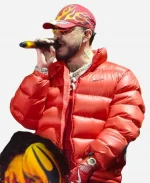 Colombia Sold-Out Show 2026 Ryan Castro Puffer Jacket - Red