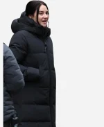 Count Me Lies Shailene Woodley Black Puffer Coat