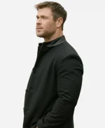 Crime 101 Chris Hemsworth Black Coat