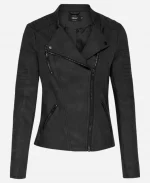 Cristiana Dell’Anna A Taste for Murder Black Leather Jacket