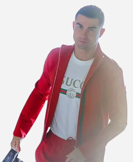 Cristiano Ronaldo 2026 Gucci Training Track Red Jacket