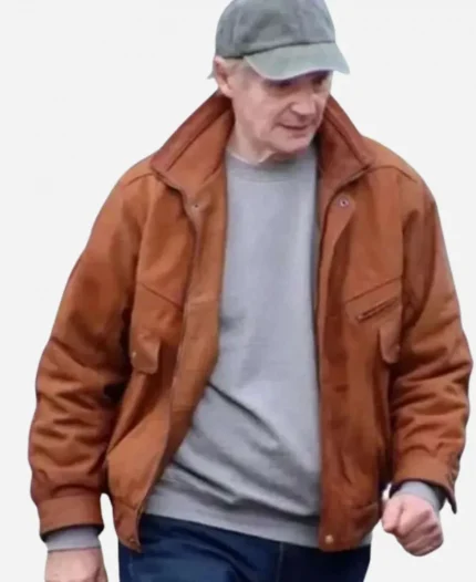 Danny 4 Kids Walk Into a Bank 2026 Liam Neeson Suede Leather Jacket