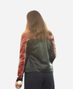 Derry Girls S02 Judith Roddy Red and Black Leather Jacket