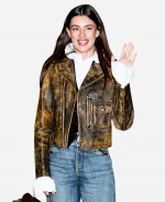Diana Silvers NYFW 2026 Leather Jacket