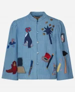 Dilly Carter Sort Your Life Out S06 Blue Whale Print Jacket