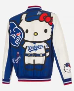 Dodgers 2026 Hello Kitty Royal Blue Bomber Varsity Jacket