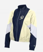 Dodgers Leisure City Connect New Era Navy & Cream Full-Zip Windbreaker Jacket