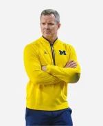 Dusty May Wolverines Quarter-Zip Pullover Sweatshirt By Jorden