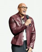 Dwayne Johnson 2026 CinemaCon Jumanji Open World Title Reveal The Rock Leather Jacket