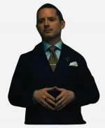 Elijah Wood Ready or Not 2 Here I Come 2026 Blue Stripped Blazer