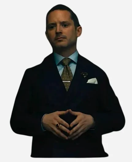 Elijah Wood Ready or Not 2 Here I Come 2026 Blue Stripped Blazer