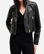 Elizabeth Banks The Miniature Wife Black Biker Leather Jacket
