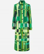 Elsbeth Tascioni Elsbeth S03 Carrie Preston Green Printed Long Coat
