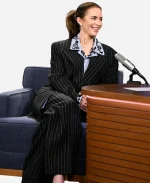 Emily Blunt 2026 The Tonight Show Starring Jimmy Fallon Pinstripe Suit
