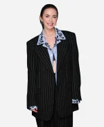 Emily Blunt The Tonight Show 2026 Pinstripe Suit