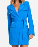 Emily Weir Tv Series Home and Away Mackenzie Booth Blue Cotton Coat