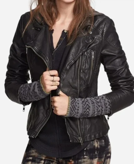 Emmy Rossum Shameless S06 Black Jacket