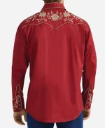 Euphoria S03 Adewale Akinnuoye-Agbaje Red Western Print Shirt