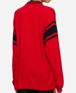 Euphoria S03 Zendaya Stripe Sweatshirt - Red