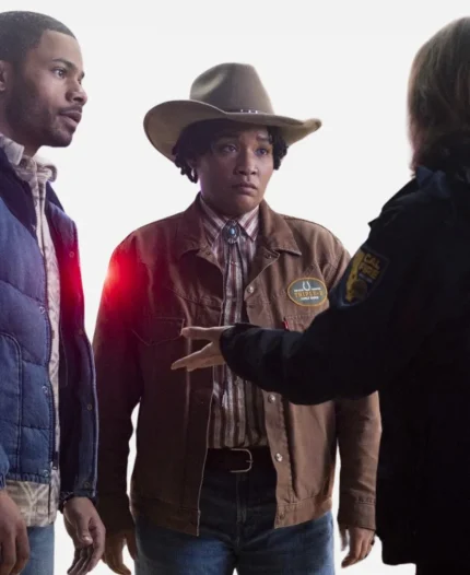 Eve Edwards Tv Series Fire Country S04 Jules Latimer Brown Cotton Jacket