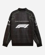 F1 Racing Black Padded Bomber Jacket