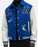 Fashion Nova LA Patchwork Varsity Jacket