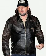 Fashion Week 2026 Jeremy Dufrene Distressed Brown Leather Jacket