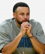 Fear Of God X NBA Warriors 90's Stephen Curry Grey T-Shirt For Sale